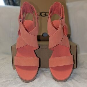 UGG Women's Coral Wedge Sandals Size 8.5